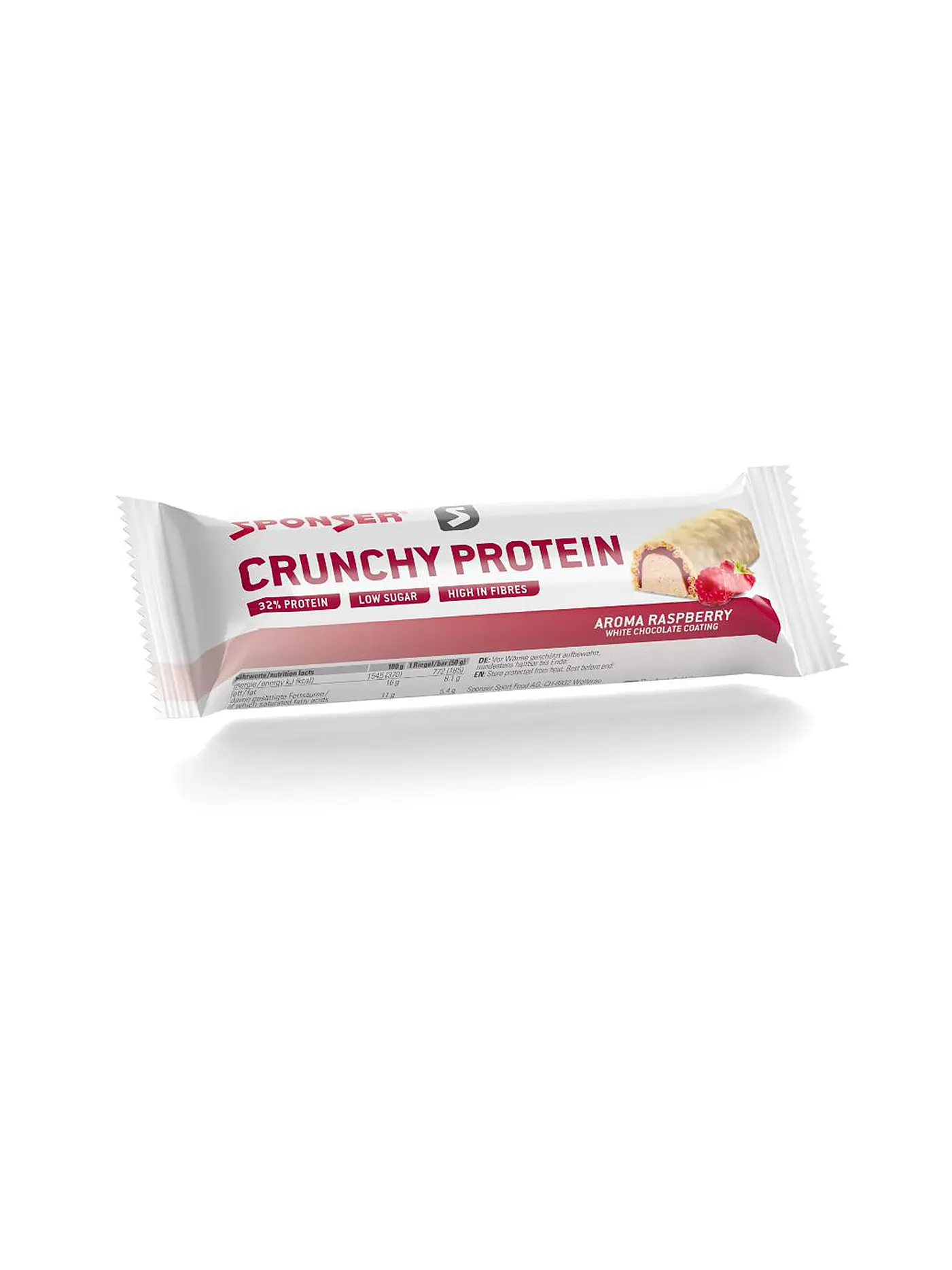 SPONSER | Crunchy Protein Bar Raspberry-Yoghurt, 50 g Riegel | 